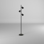 3 Light LED Floor Lamp, Matte Black Finish