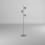 3 Light LED Floor Lamp, Satin Chrome Finish