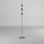 3 Light LED Floor Lamp, Satin Chrome Finish