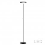 LED Torchier, Satin Black Finish