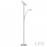 Mother and Son LED Floor Lamp, Satin Nickel Finish