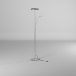 Mother and Son LED Floor Lamp, Satin Nickel Finish