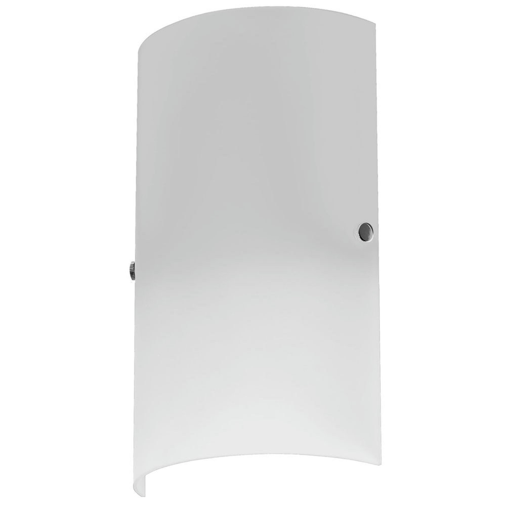 1 Light Wall Sconce, Satin Chrome Accents, White Frosted Glass