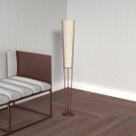 2 Light Floor Lamp, Oil Brushed Bronze, Flax Fabric Shade