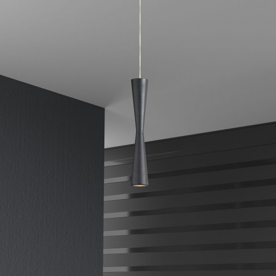 5 Watt LED Pendant, Matte Black Finish