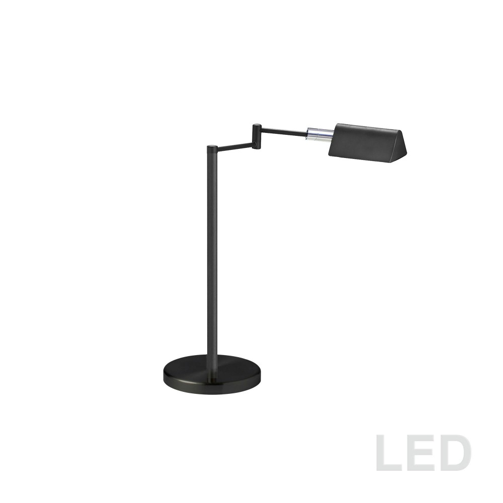 5W LED Swing Arm Table Lamp, Black Finish