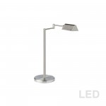 5W LED Swing Arm Table Lamp, Satin Nickel Finish