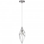 1 Light Incandescent Pendant, Polished Chrome Finish