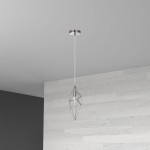 1 Light Incandescent Pendant, Polished Chrome Finish