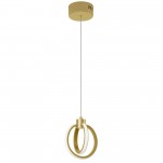 14W Pendant, Aged Brass with White Silicone Diffuser