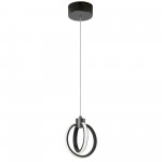 14W Pendant, Matte Black with White Silicone Diffuser