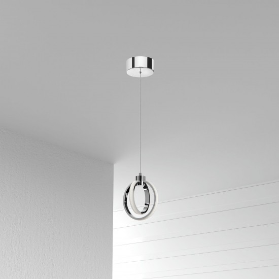 14W LED Pendant Polished Chrome Finish