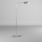 9W LED Swing Arm Floor Lamp, Satin Nickel Finish