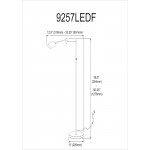 9W LED Swing Arm Floor Lamp, Satin Nickel Finish