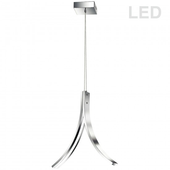 14W LED Pendant, Polished Chrome Finish