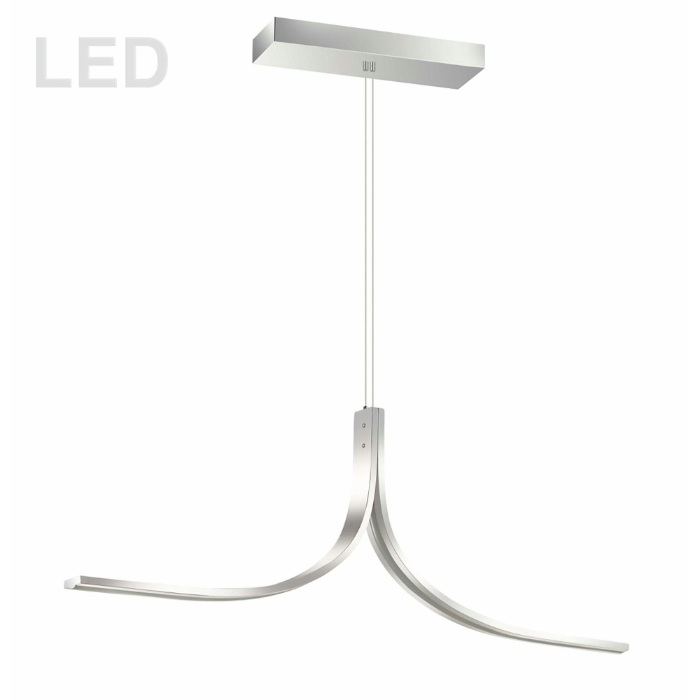 26W LED Horizontal Pendant Polished Chrome Finish