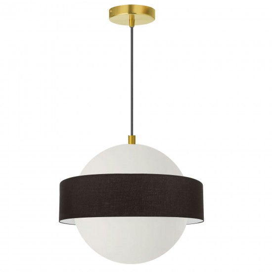 Atomic 30W Pendant, Aged Brass with White Shade , AMC-1330LEDP-AGB-797