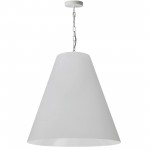 1 Light Large Anaya Matte White Pendant w/ White Shade