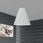 1 Light Large Anaya Matte White Pendant w/ White Shade