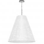 1 Light Large Anaya Polished Chrome Pendant with White/Clear Shade