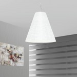 1 Light Large Anaya Polished Chrome Pendant with White/Clear Shade