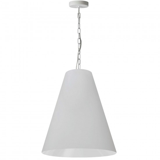 1 Light Medium Anaya Matte White Pendant w/ White Shade