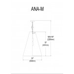 1 Light Medium Anaya Matte White Pendant w/ White Shade