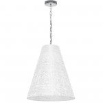 1 Light Medium Anaya Polished Chrome Pendant with White/Clear Shade