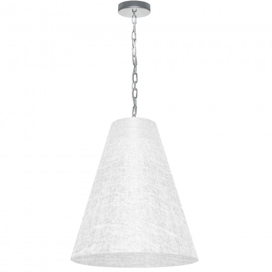 1 Light Medium Anaya Polished Chrome Pendant with White/Clear Shade