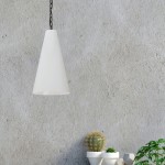 1 Light Small Anaya Matte Black Pendant w/ White Shade