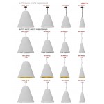1 Light Small Anaya Matte White Pendant with White/Silver Shade