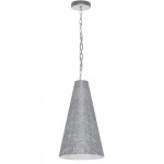 1 Light Small Anaya Polished Chrome Pendant with Grey/Clear Shade