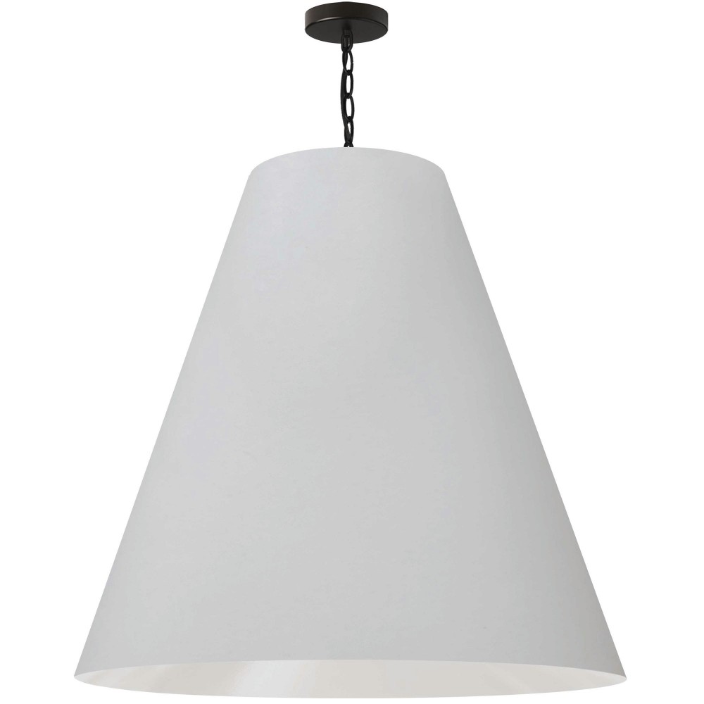 1 Light X-Large Anaya Matte Black Pendant w/ White Shade 1 Light X-Large Anaya Matte Black Pendant w/ White Shade