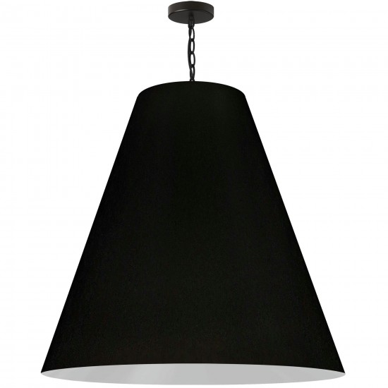 1 Light X-Large Anaya Matte Black Pendant w/ Black Shade