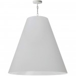 1 Light X-Large Anaya Matte White Pendant w/ White Shade