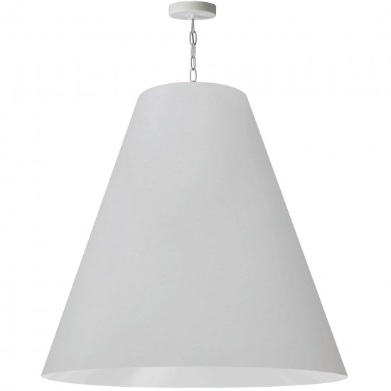 1 Light X-Large Anaya Matte White Pendant w/ White Shade