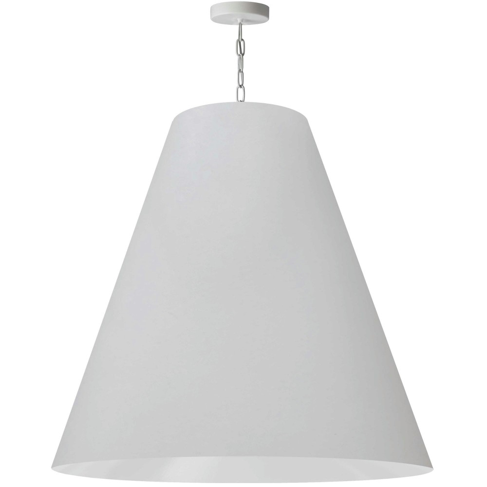 1 Light X-Large Anaya Matte White Pendant w/ White Shade