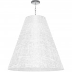 1 Light X-Large Anaya Polished Chrome Pendant w/ White/Clear Shade