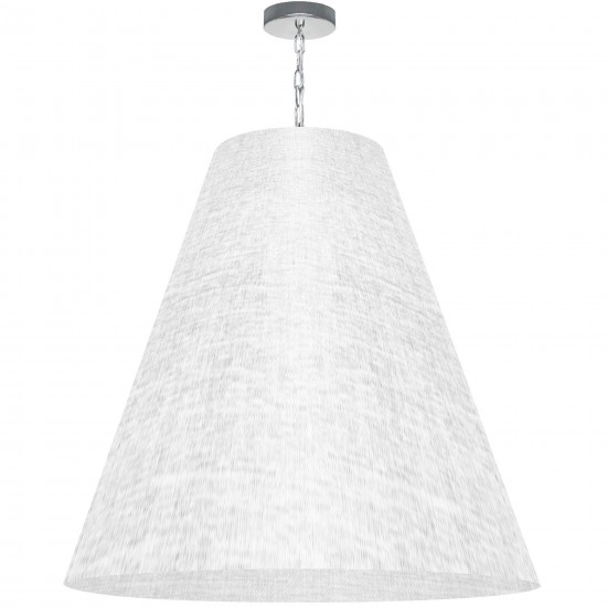 1 Light X-Large Anaya Polished Chrome Pendant w/ White/Clear Shade