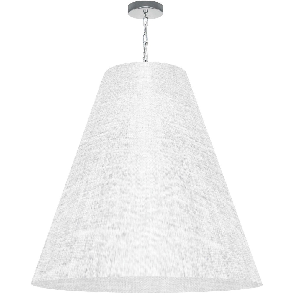 1 Light X-Large Anaya Polished Chrome Pendant w/ White/Clear Shade