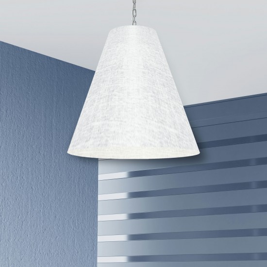 1 Light X-Large Anaya Polished Chrome Pendant w/ White/Clear Shade