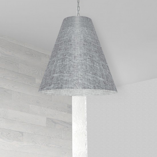 1 Light X-Large Anaya Polished Chrome Pendant w/ Grey/Clear Shade