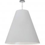 1 Light X-Large Anaya Polished Chrome Pendant w/ White Shade