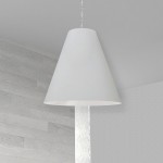 1 Light X-Large Anaya Polished Chrome Pendant w/ White Shade