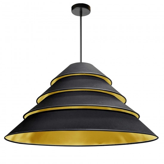 4Light Aranza Pendant, Black/Gold Shade, Black