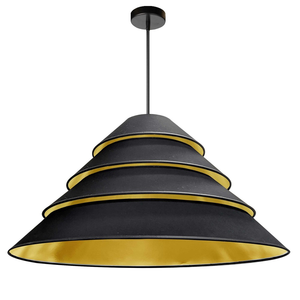 4Light Aranza Pendant, Black/Gold Shade, Black 4Light Aranza Pendant, Black/Gold Shade, Black