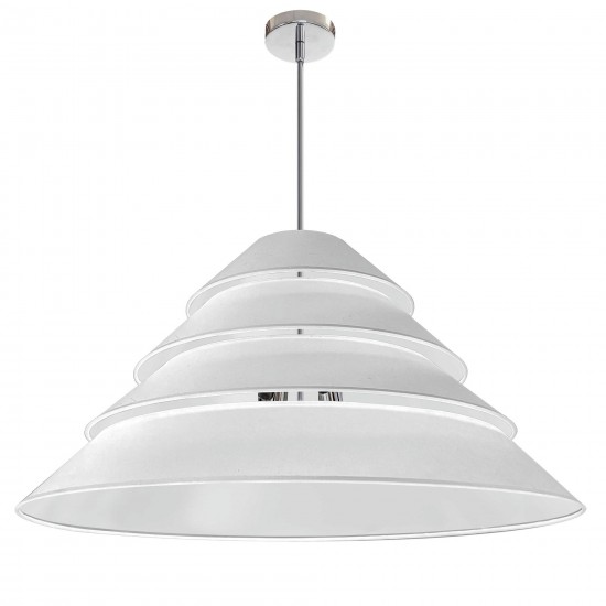 4Light Aranza Pendant, White Shade, Polished Chrome