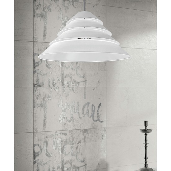 4Light Aranza Pendant, White Shade, Polished Chrome