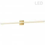 36W Aged Brass Vanity w/ White Acrylic Diffuser