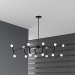 Aragog 16 Light Incandescent Horizontal Pendant, Matte Black